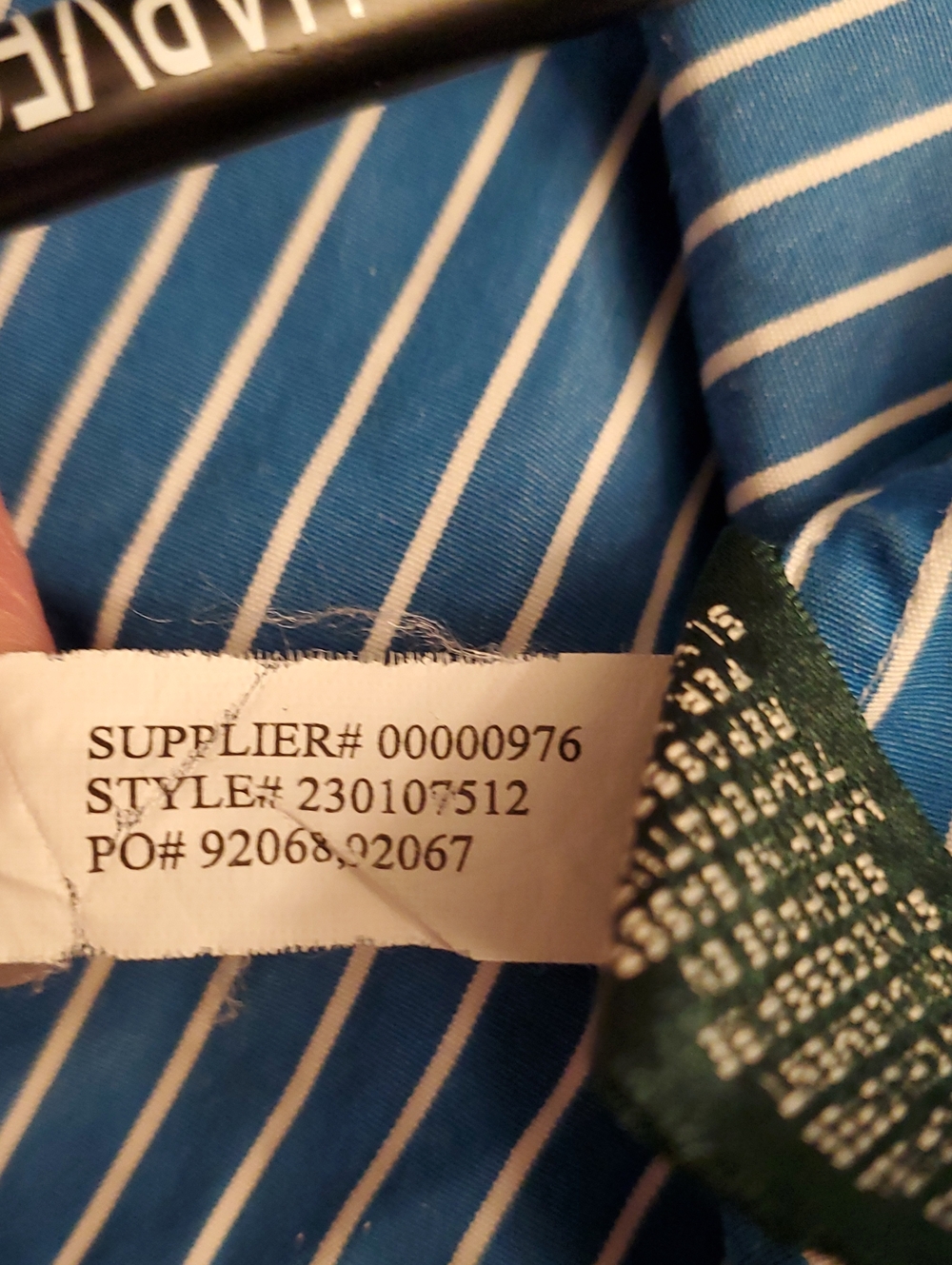 Lauren Ralph Lauren Blue and White Striped Ruffled Front Poet Shirt, Size Large - Picture 7 of 7